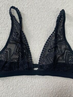 Cosabella Black Lace Bralette with Scalloped Trim